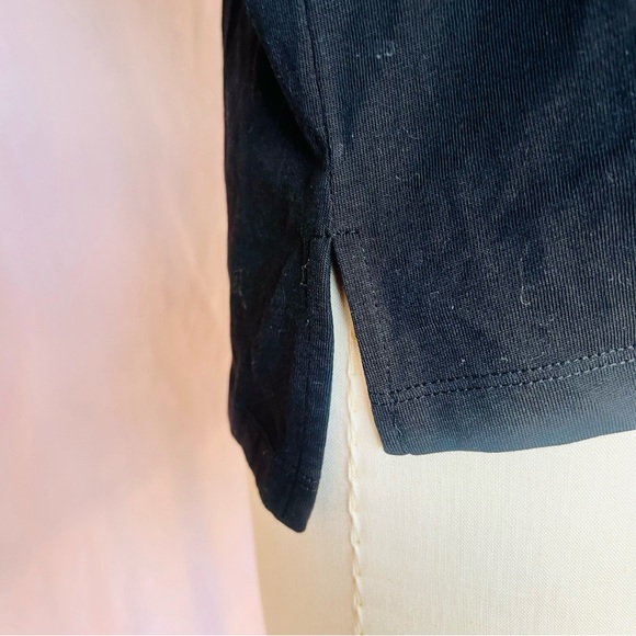 Ted Baker Black 100% Cotton Tee Shirt Size 2 - Picture 5 of 8